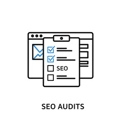 Poster - Checklist icon for seo audits website analysis