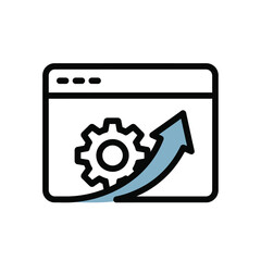 Poster - Website optimization growth gear icon