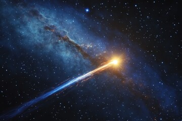 Wall Mural - stunning display of vibrant stars and a nebula in deep space showcasing cosmic activity, stars and n