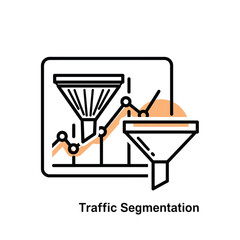 Poster - Website traffic segmentation funnel chart icon