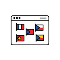 Poster - Website displaying international flags online