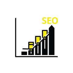 Poster - Seo growth chart increasing website traffic and ranking