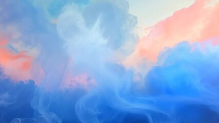 Poster - Abstract painting with soft colors