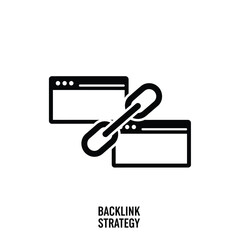 Poster - Website backlink strategy icon graphic