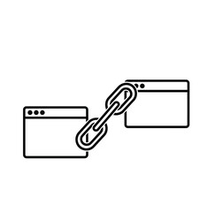 Poster - Website link icon two browser windows connected chain