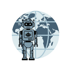 Poster - Global seo robot artificial intelligence for worldwide search engine optimization