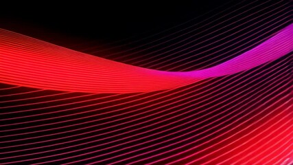 Poster - Abstract flowing lines background with vibrant red to purple gradient, creating a modern digital design on a black backdrop.