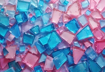 Fototapete - Colorful glass fragments create a vibrant background for computer monitors and digital devices