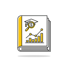 Poster - Book icon representing financial education and growth