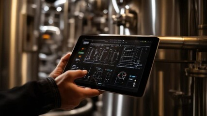 Poster - Industrial tablet with process monitoring software