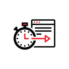 Poster - Time management icon website data transfer speed