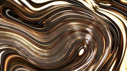Canvas Print - Swirling golden and bronze elegance