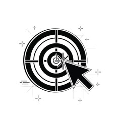 Poster - Target marketing click bullseye cursor icon