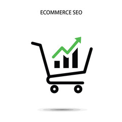 Poster - Ecommerce seo shopping cart growth icon
