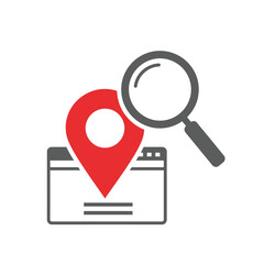 Poster - Website location search icon magnifying glass pointer