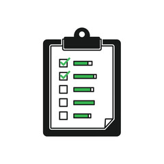 Poster - Checklist clipboard icon progress report task management