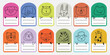 © Anna Drozdova - Cute school name tag sticker with animals set. Animal character label card frame collection. Cartoon vector illustration