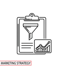 Poster - Marketing strategy report with funnel and growth chart