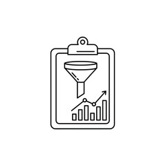 Poster - Sales funnel analysis report on clipboard