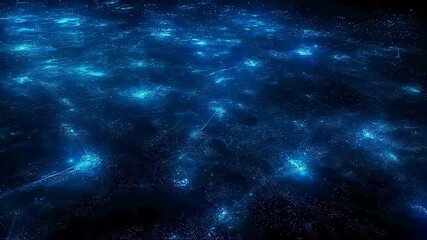Wall Mural - Blue Energy Surface Seamless Looping Digital Animation  
