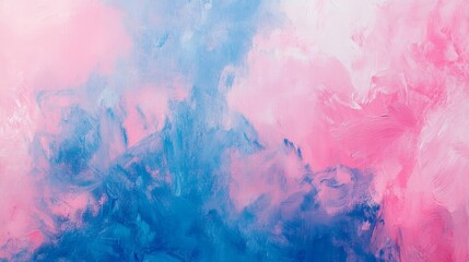 Poster - Abstract pink and blue gradient background featuring soft pastel blended colors with smooth light transitions, ideal for modern digital wallpapers, elegant graphic design projects, and stylish web or 