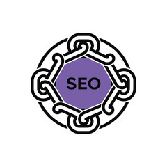 Fototapete - Abstract seo logo design with geometric pattern