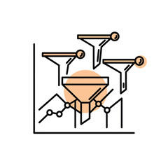Poster - Marketing funnel data analysis chart graphic