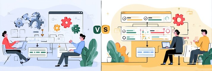 Aufkleber - Understanding the Difference Between Goals and Systems With a Flat Workflow Design for Effective Productivity