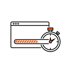 Poster - Website loading speed optimization time management icon