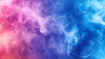 Poster - Dynamic abstract smoke design blending vivid blue and pink tones for a striking visual impact