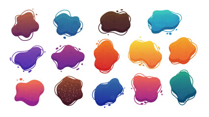 Poster - Colorful Abstract Shapes Collection Perfect for Branding Design Projects Logos and Icons
