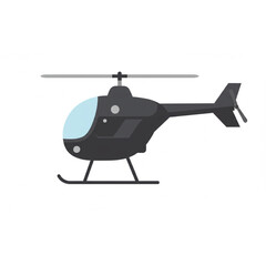 Poster - Sleek Black Helicopter Design Perfect for Aviation Logos Branding and Transportation Iconography