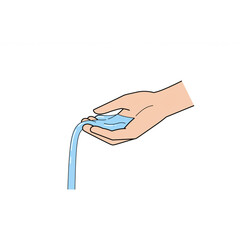 Poster - Hand Holding Water Flowing Down Scalable Design Element for Logos and Branding Projects