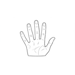 Poster - A detailed hand drawing offers a scalable design perfect for logos, branding projects, and various graphic applications needing a high-quality human hand element.