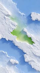 Aufkleber - Abstract Green and White Textured Digital Mural