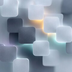 Aufkleber - Abstract Grey and Silver Tessellation of 3D Squares