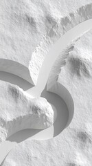Aufkleber - Abstract Grey and White Topographic Relief with Curved Lines