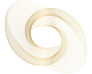 Aufkleber - Tech, Interior, Fashion, and Textile Design, Jewelry Background. Dynamic Geometric Shape with Flowing Lines. Abstract Gradient Wireframe Loop. Futuristic Digital Art for Branding,  Modern Aesthetic