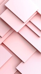 Poster - Abstract Pink Geometric Pattern with Overlapping Rectangles
