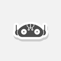 Poster - smart ai robot icon sticker isolated on gray background