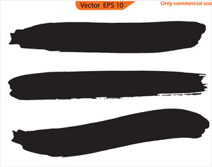 Wall Mural - black and white paint splashes. black line, grunge brush strokes, ink paint set, original design. bl