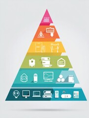 Poster - Learning Pyramid Infographic Illustrating Retention Rates of Various Teaching Methods With Distinct Icons and a Colorful Design