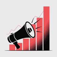 Poster - Marketing announcement boosting sales growth chart