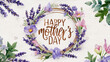 © Audtakorn - Happy Mother's Day Floral Wreath: A floral wreath with 'Happy Mother's Day' text arranged gracefully. This image conveys a heartwarming message through delicate floral design.