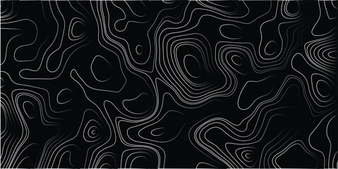 Aufkleber - Abstract topographic contour lines illustration with a black background depicting various shapes and forms, excellent for background design.