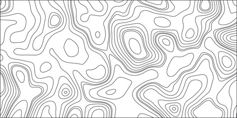 Aufkleber - Abstract topographic contour lines map pattern design in black and white suitable for backgrounds textures and any type of graphical material projects