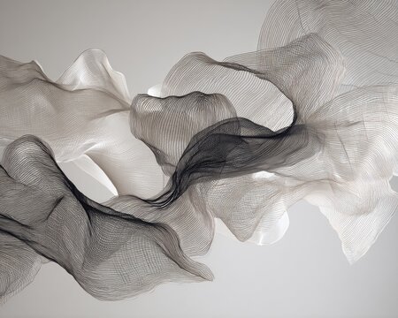 Abstract Digital Design With Flowing Shapes