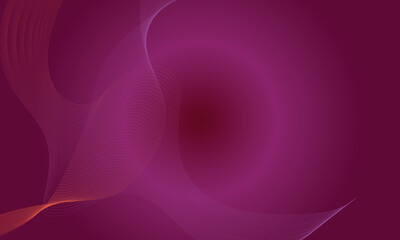 Leinwandbilder - Dark abstract background with glowing and shiny wave line design element with modern purple gradient flowing wave lines for Futuristic technology concept. Vector illustration