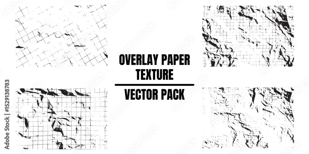 Overlay paper texture set, different types of graph paper textures ...