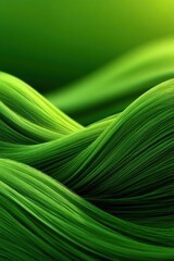 Poster - Abstract green wave pattern with soft gradient and flowing texture design